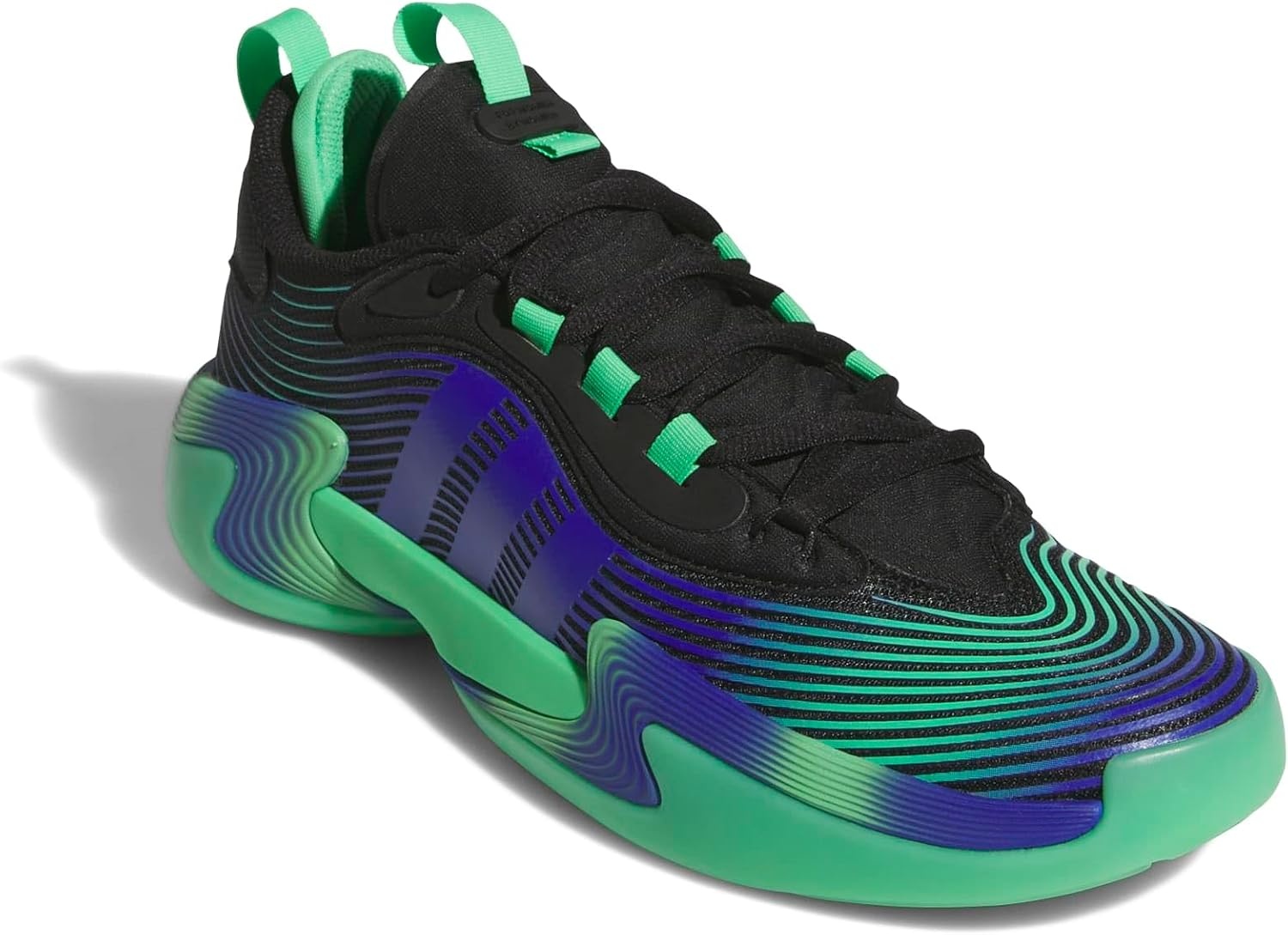 image:imageadidas Womens Exhibit Select 20 Pro Basketball ShoesBlackSemi Screaming GreenLucid Blue