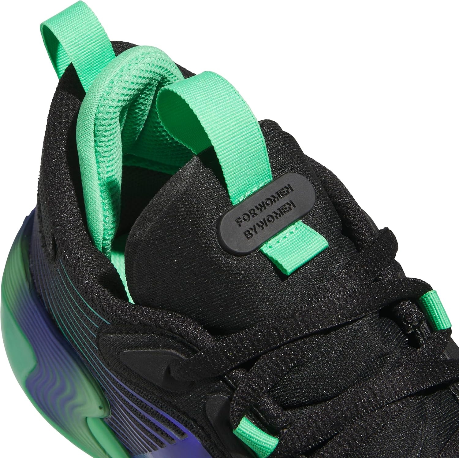 image:imageadidas Womens Exhibit Select 20 Pro Basketball ShoesBlackSemi Screaming GreenLucid Blue