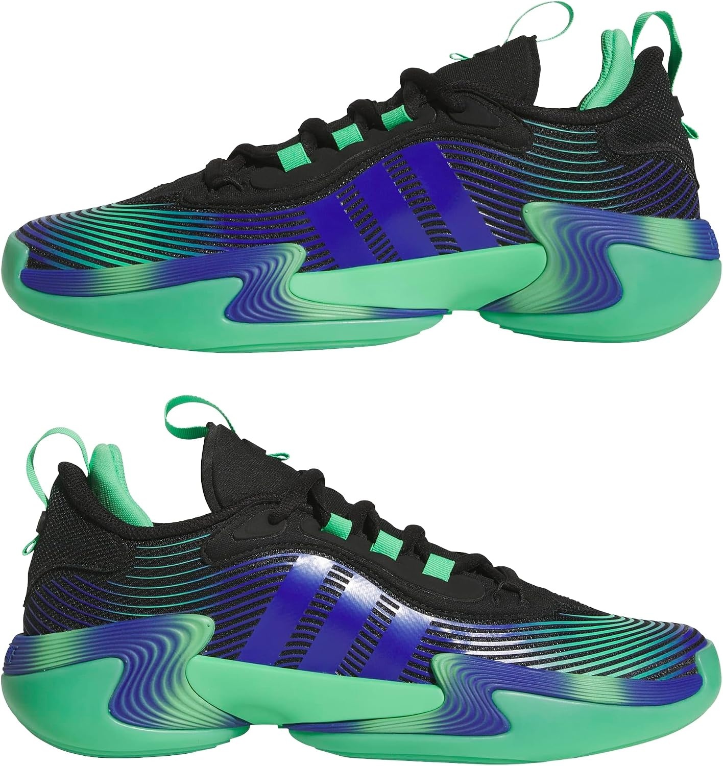 image:imageadidas Womens Exhibit Select 20 Pro Basketball ShoesBlackSemi Screaming GreenLucid Blue