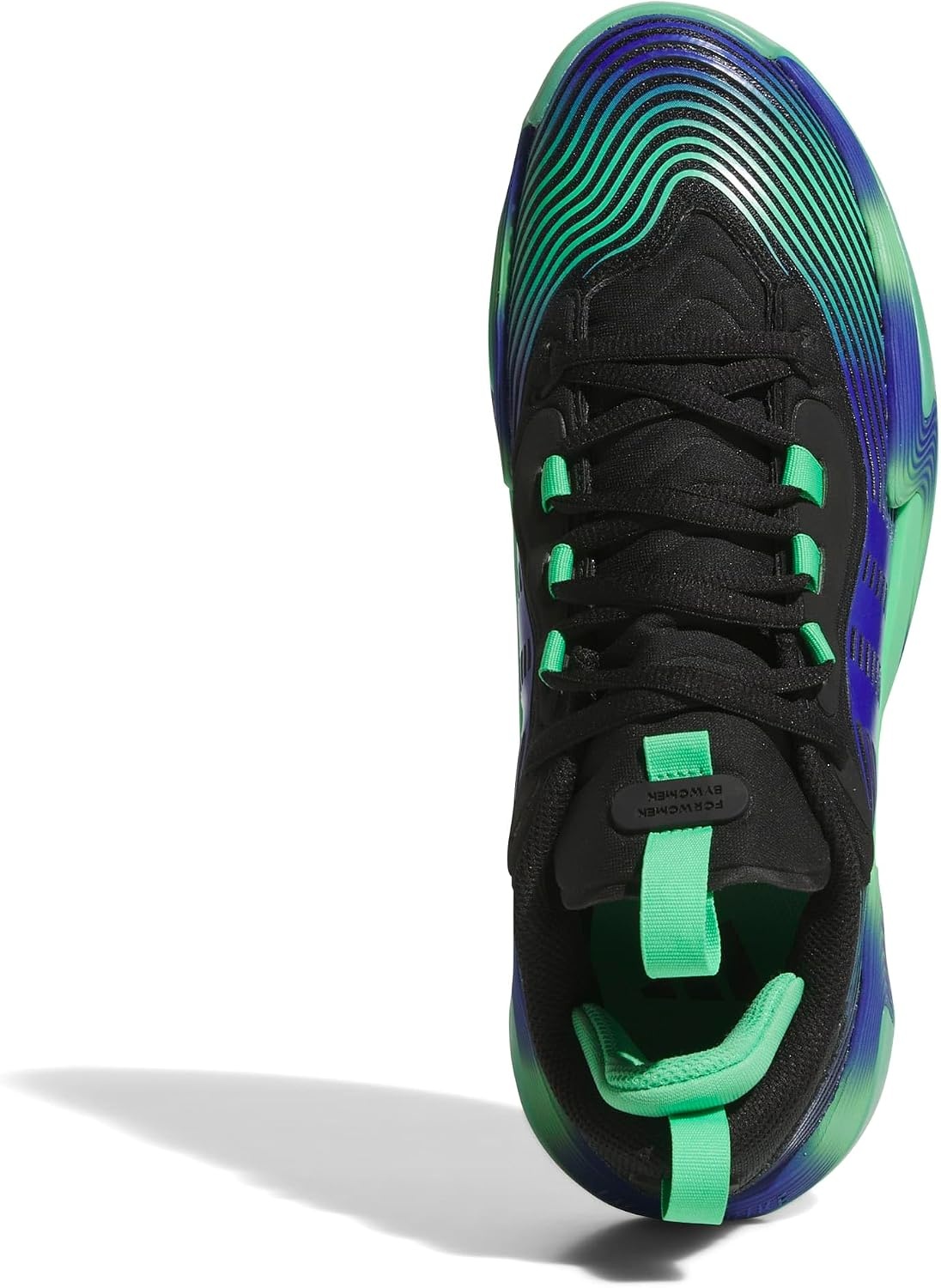 image:imageadidas Womens Exhibit Select 20 Pro Basketball ShoesBlackSemi Screaming GreenLucid Blue