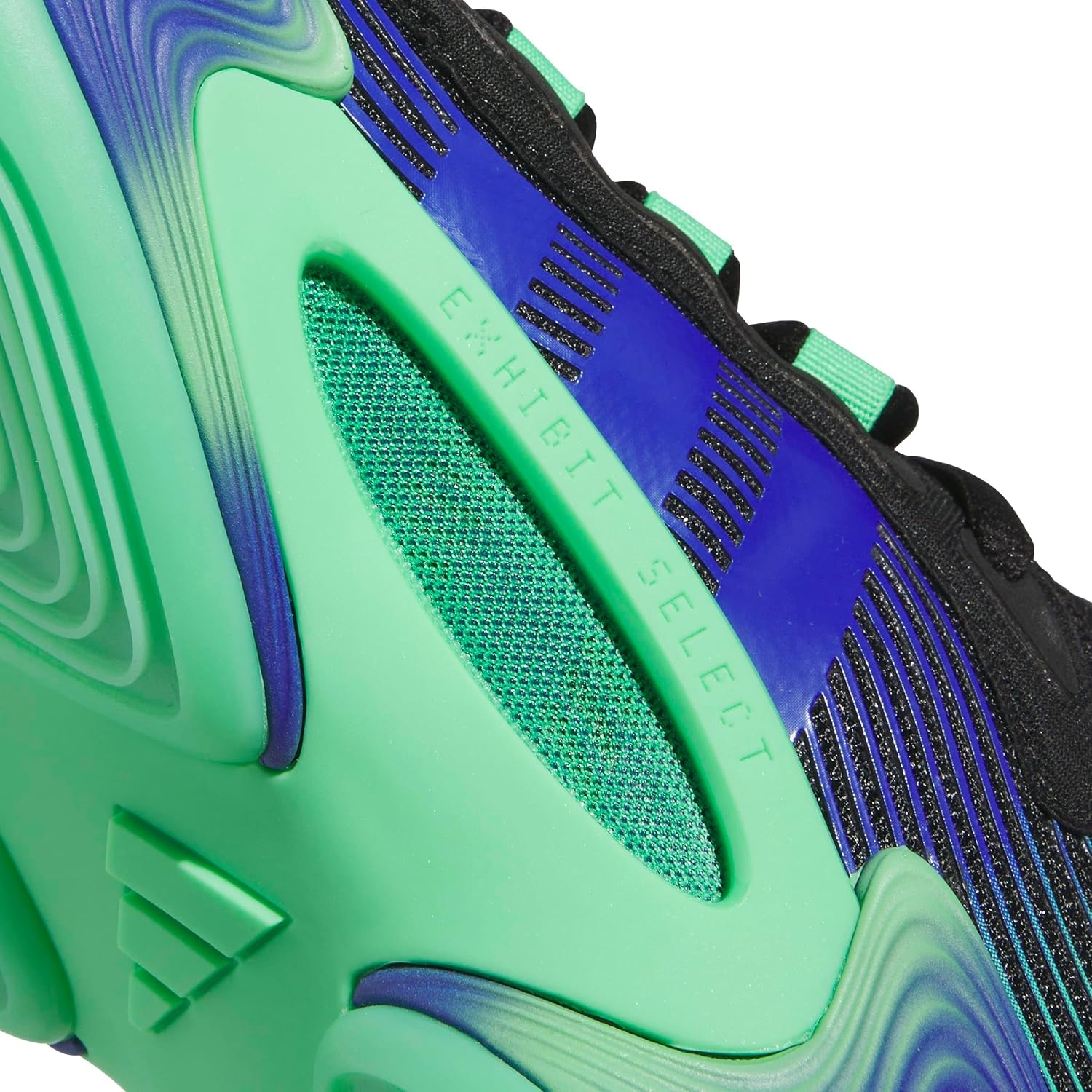 image:imageadidas Womens Exhibit Select 20 Pro Basketball ShoesBlackSemi Screaming GreenLucid Blue