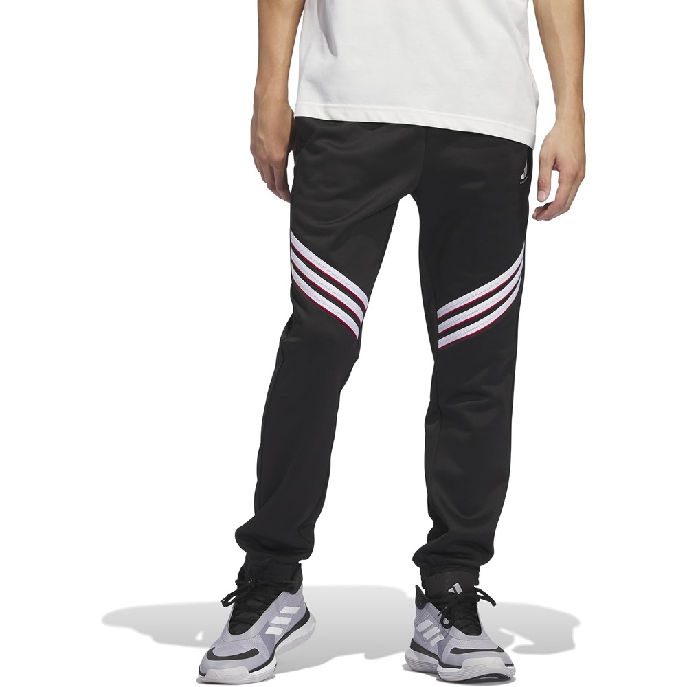 image:imageAdidas Mens Select Foundation Fleece Basketball PantsBlackWhite