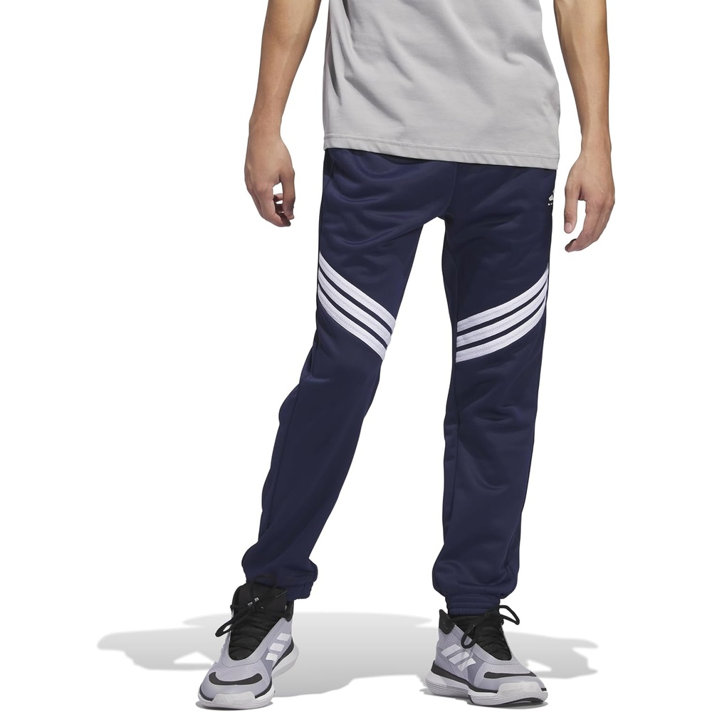 image:imageAdidas Mens Select Foundation Fleece Basketball PantsTeam Navy BlueWhite