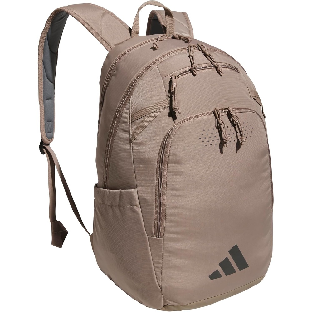 image:imageadidas Defender 5 Backpack  Padded 15In Laptop Sleeve WaterBottle Pockets Airs Out Sweaty Shoes Stays Dry On Wet Floors School Gym amp Travel ReadyChalky BrownGunmetal