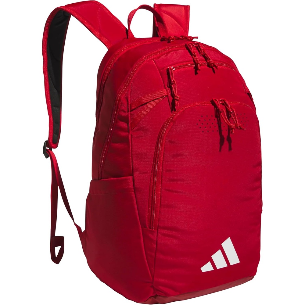 image:imageadidas Defender 5 Backpack Padded 15In Laptop Sleeve WaterBottle Pockets Airs Out Sweaty Shoes Stays Dry On Wet Floors School Gym amp Travel ReadyPower RedWhite