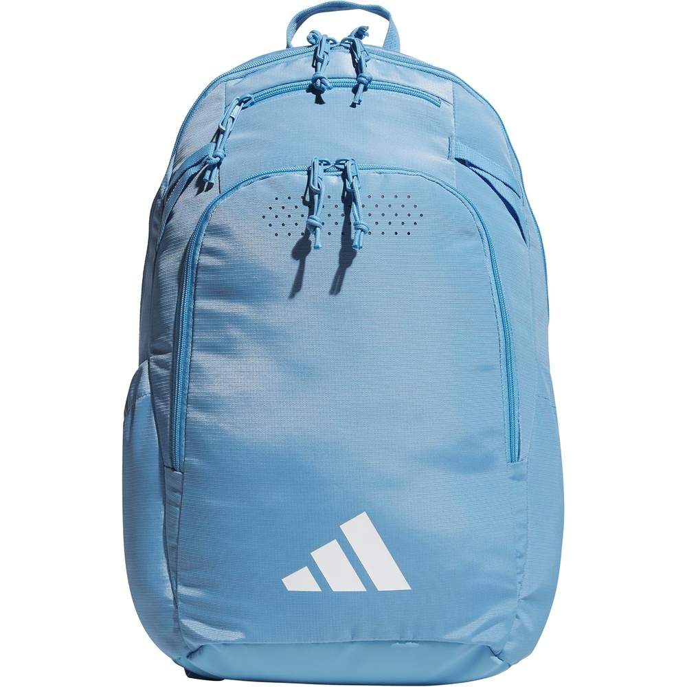 image:imageadidas Defender 5 Backpack Padded 15In Laptop Sleeve WaterBottle Pockets Airs Out Sweaty Shoes Stays Dry On Wet Floors School Gym amp Travel ReadyTeam Light BlueWhite
