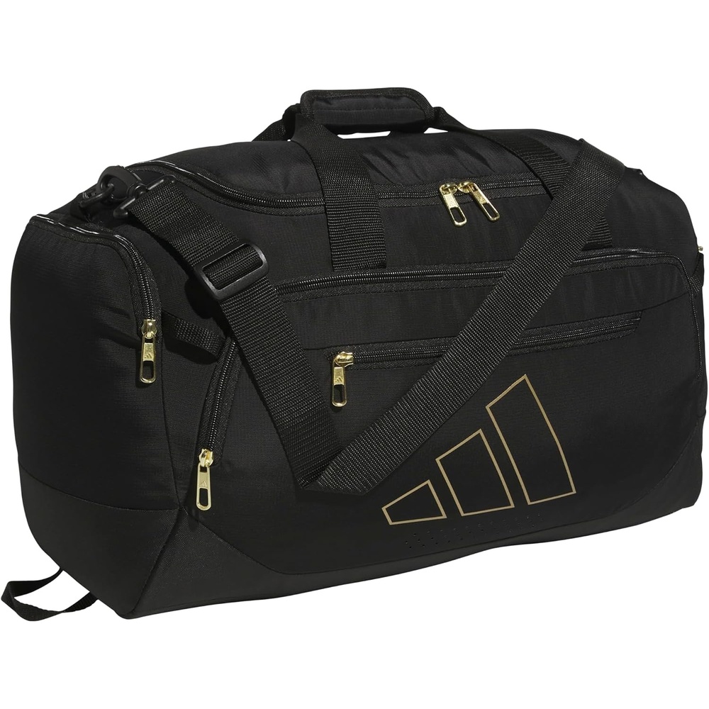 image:imageadidas Defender 5 Duffel Bag for Sports Gym and Travel Team Navy Blue 2 OSFABlackGold MetallicSmall 42L
