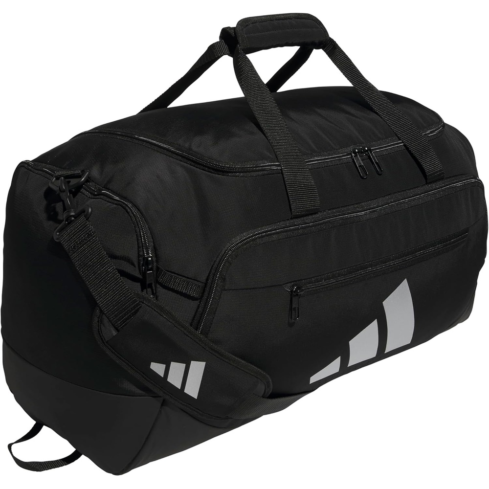 image:imageadidas Defender 5 Duffel Bag for Sports Gym and Travel Team Navy Blue 2 OSFABlackSilver MetallicMedium 59L