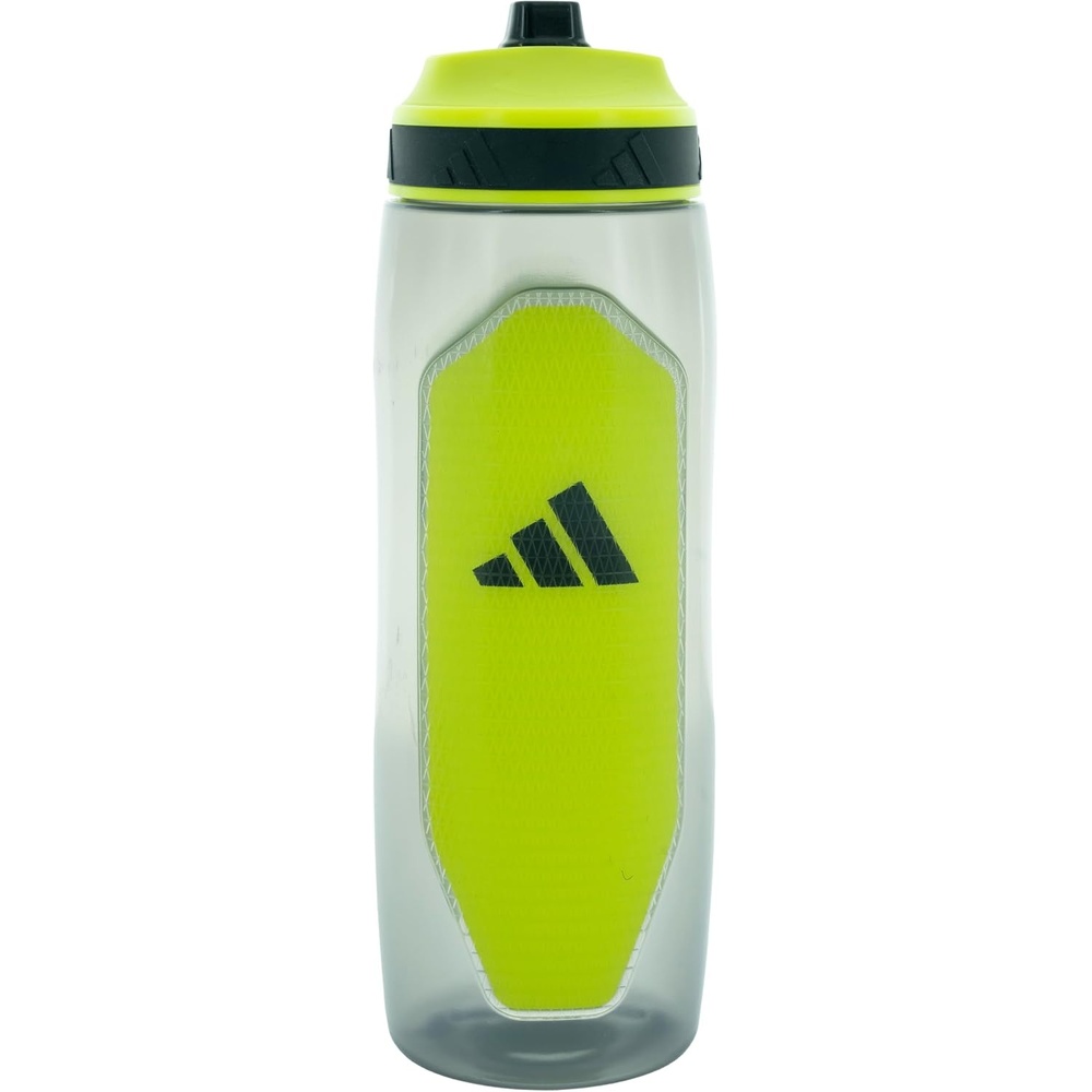 image:imageadidas Defender Squeeze Water Bottle 34 oz 1L Locking Sport CapBlackSolar YellowBlack