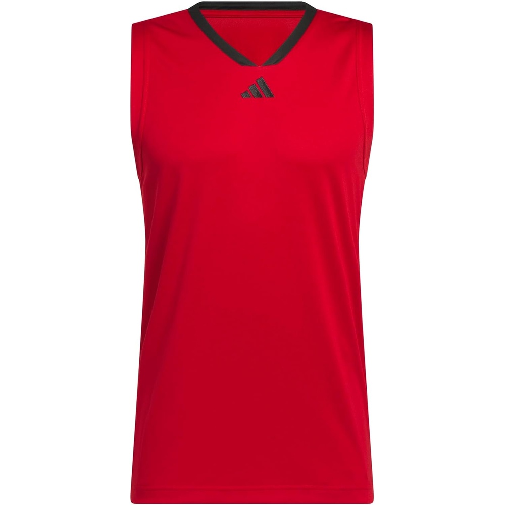 image:imageadidas Mens Basketball Legends 3Stripes Tank TopTeam Power Red 2Black