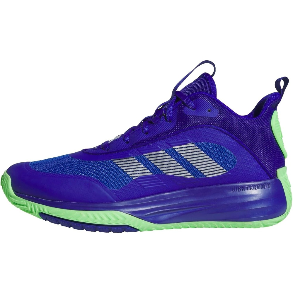 image:imageadidas Mens Own The Game 30 Basketball ShoeLucid BlueSilver MetallicLime Burst