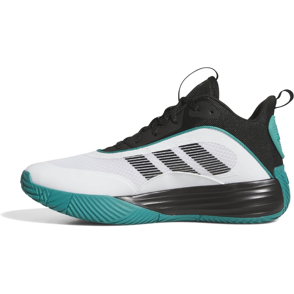 image:imageadidas Mens Own The Game 30 Basketball ShoeWhiteBlackPure Teal