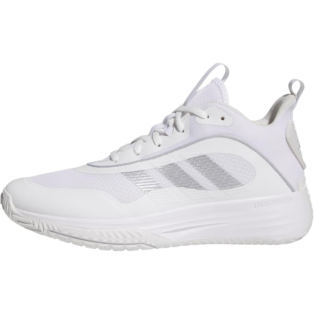 image:imageadidas Mens Own The Game 30 Basketball ShoeWhiteSilver MetallicGrey