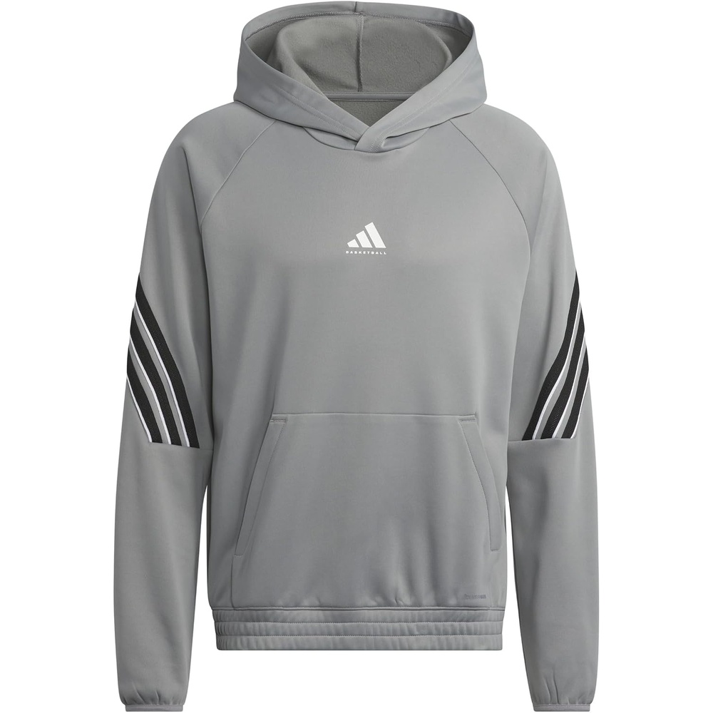 image:imageadidas Mens Select Foundation Fleece Basketball HoodieGreyBlack
