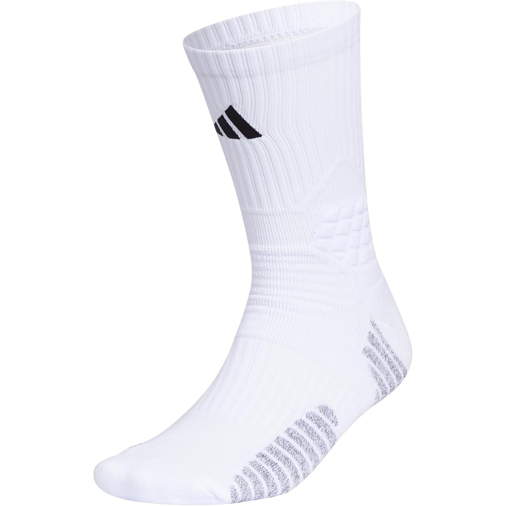 image:imageadidas Select Basketball Socks 1 Pair Unisex 1Pack Cushioned Impact Zones 360Ankle Protection BlisterReducing Build Game amp Practice ReadyWhiteBlack1Crew