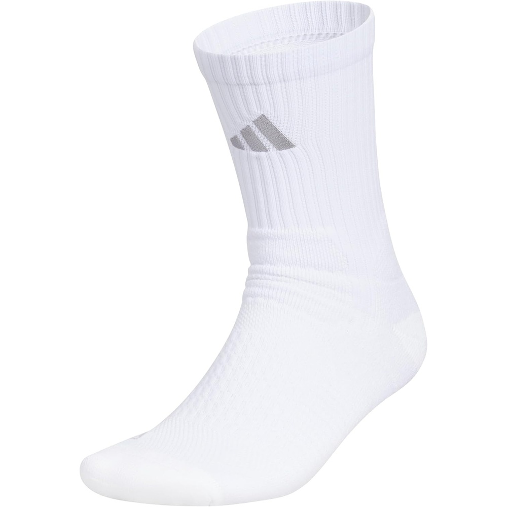 image:imageadidas Select Basketball Socks 1 Pair Unisex 1Pack Cushioned Impact Zones 360Ankle Protection BlisterReducing Build Game amp Practice ReadyWhiteClear Onix Grey2Crew