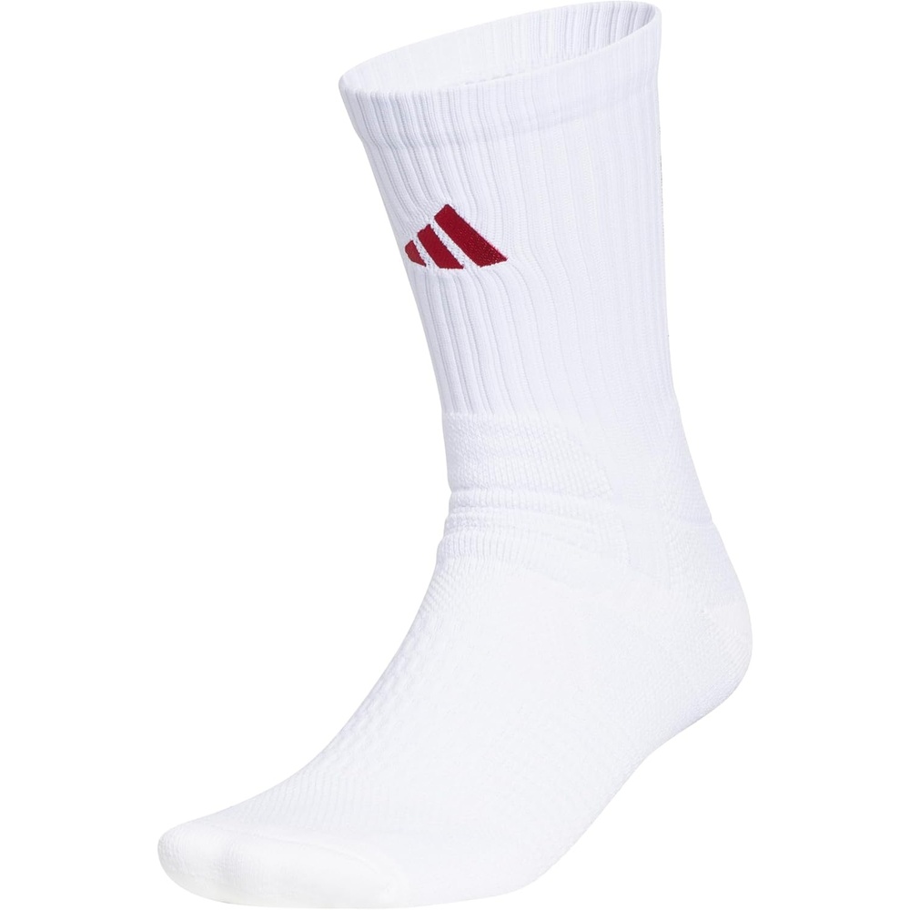 image:imageadidas Select Basketball Socks 1 Pair Unisex 1Pack Cushioned Impact Zones 360Ankle Protection BlisterReducing Build Game amp Practice ReadyWhiteTeam Power Red 22Crew