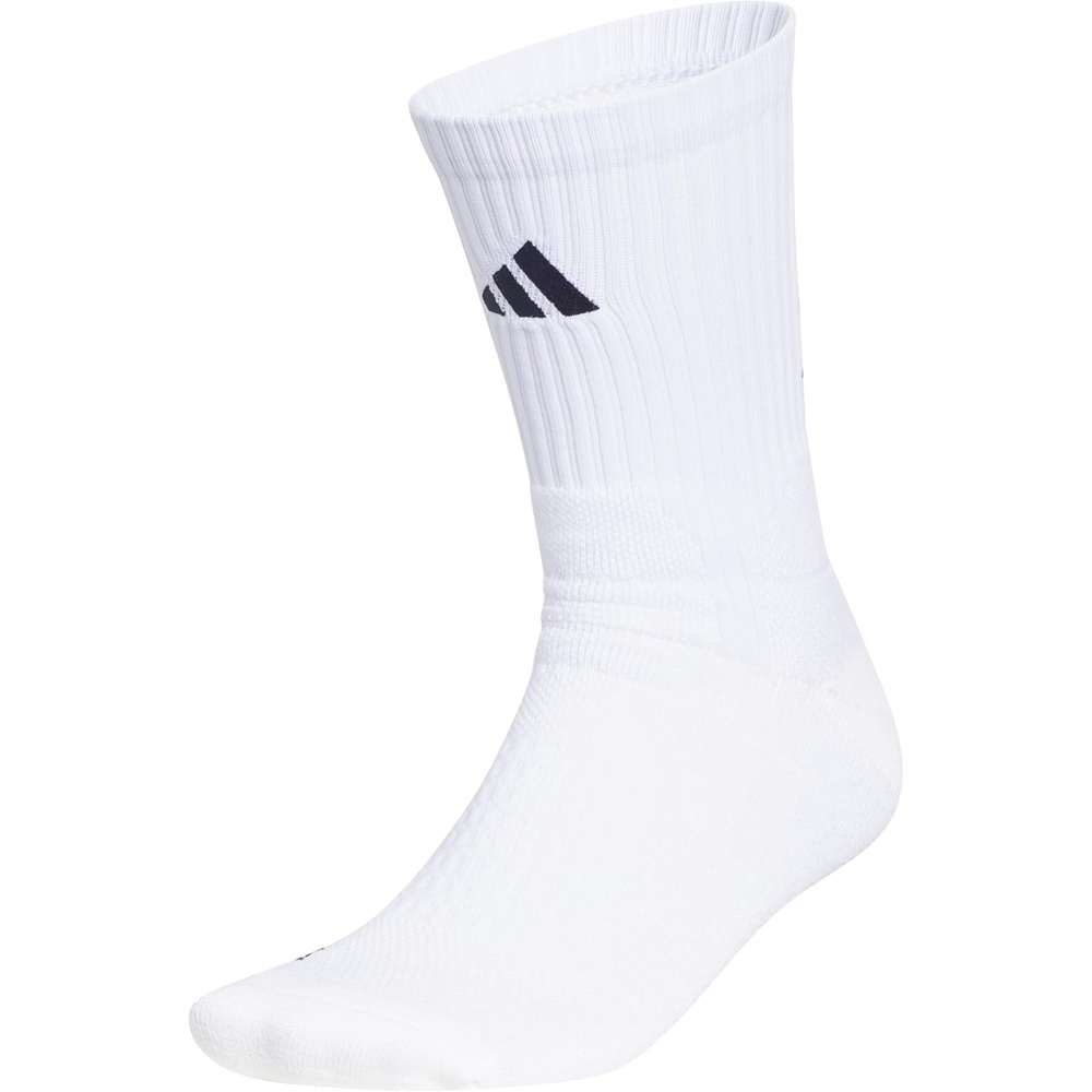 image:imageadidas Select Basketball Socks 1 Pair  Unisex 1Pack Cushioned Impact Zones 360Ankle Protection BlisterReducing Build Game amp Practice ReadyWhiteTeam Navy Blue 22Crew