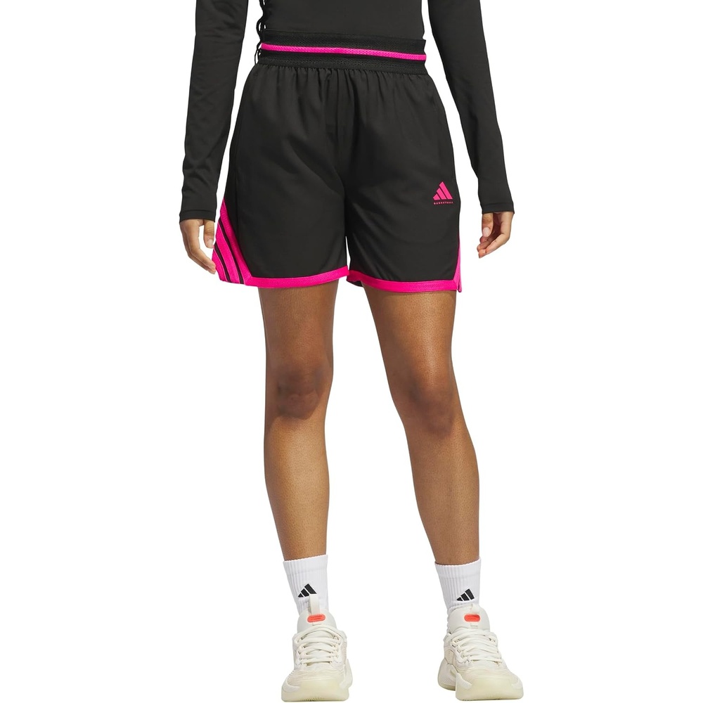 image:imageadidas Womens Crazy Lite Shorts Basketball Casual Bottoms Casual  BlackBlackShock Pink