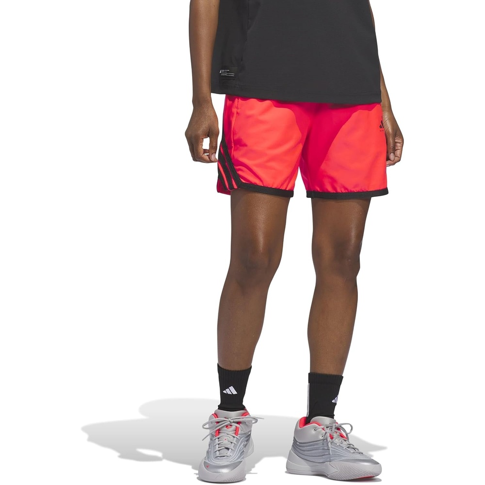 image:imageadidas Womens Crazy Lite Shorts Basketball Casual Bottoms Casual  BlackLucid RedBlack