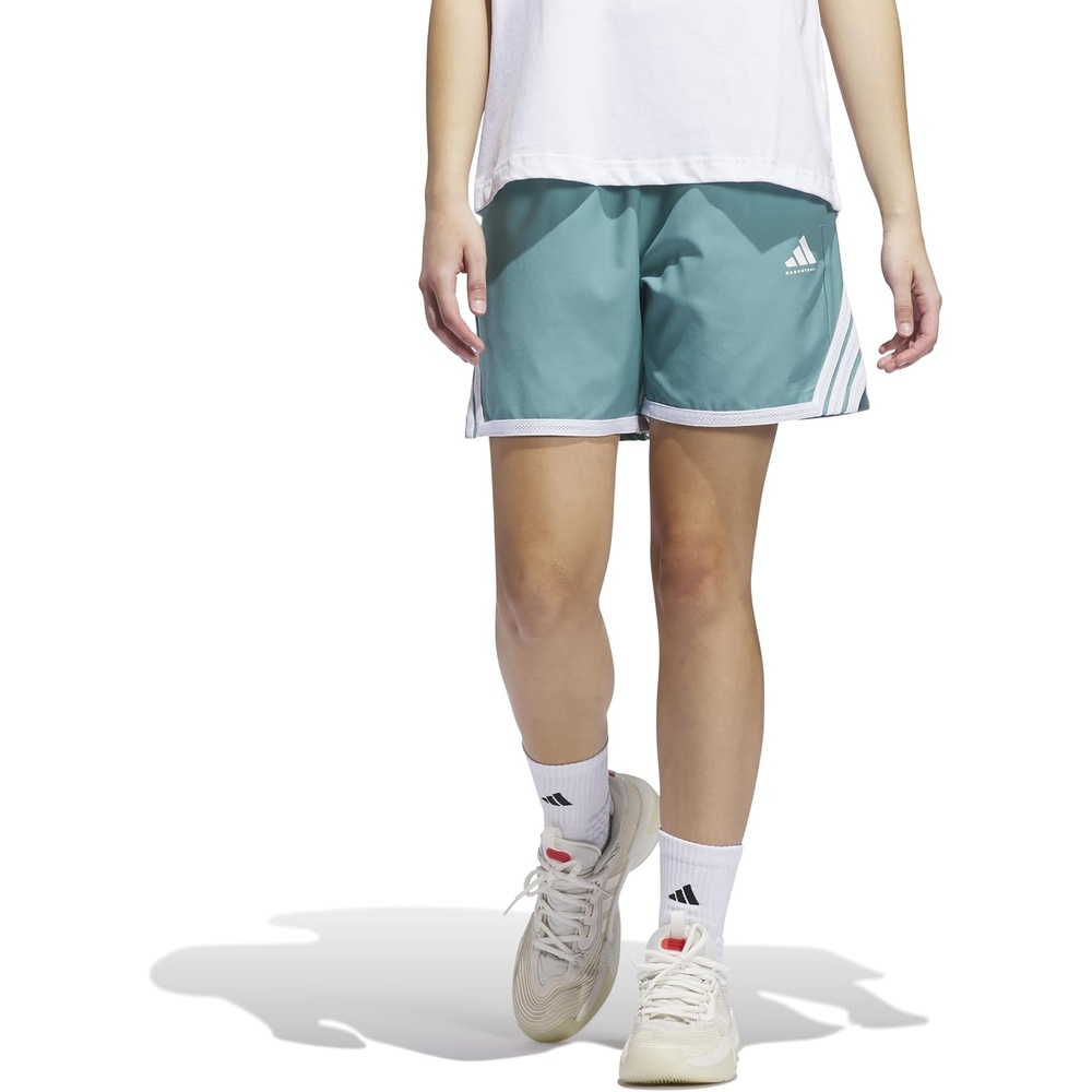 image:imageadidas Womens Crazy Lite Shorts Basketball Casual Bottoms Casual  BlackPowder TealWhite