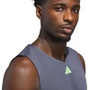 adidas Men’s Basketball Legends 3-Stripes Tank Top(Aurora Onix/Lucid Lemon)
