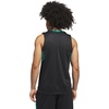 adidas Men’s Basketball Legends 3-Stripes Tank Top(Black/Pure Teal)
