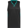 adidas Men’s Basketball Legends 3-Stripes Tank Top(Black/Pure Teal)