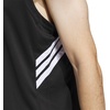 adidas Men’s Basketball Legends 3-Stripes Tank Top(Black/White)