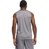 adidas Men’s Basketball Legends 3-Stripes Tank Top(Grey Three / Black)