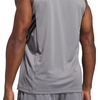 adidas Men’s Basketball Legends 3-Stripes Tank Top(Grey Three / Black)