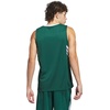 adidas Men’s Basketball Legends 3-Stripes Tank Top(Team Dark Green/White)