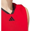 adidas Men’s Basketball Legends 3-Stripes Tank Top(Team Power Red 2/Black)