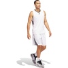 adidas Men’s Basketball Legends 3-Stripes Tank Top(White/Black)