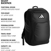 adidas Select Basketball Backpack 32L | Padded Laptop Sleeve, Multiple Organizer Pockets, Water-Bottle Pockets, Durable Build, School Gym & Travel Ready(Black)