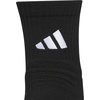 adidas Select Basketball Socks 1 Pair | Unisex, 1-Pack, Cushioned Impact Zones, 360-Ankle Protection, Blister-Reducing Build, Game & Practice Ready(Black/White/2/Quarter)