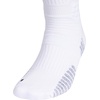 adidas Select Basketball Socks 1 Pair | Unisex, 1-Pack, Cushioned Impact Zones, 360-Ankle Protection, Blister-Reducing Build, Game & Practice Ready(White/Black/1/Crew)
