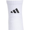 adidas Select Basketball Socks 1 Pair | Unisex, 1-Pack, Cushioned Impact Zones, 360-Ankle Protection, Blister-Reducing Build, Game & Practice Ready(White/Black/2/Quarter)