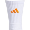 adidas Select Basketball Socks 1 Pair | Unisex, 1-Pack, Cushioned Impact Zones, 360-Ankle Protection, Blister-Reducing Build, Game & Practice Ready(White/Bright Orange/2/Crew)