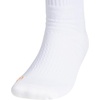 adidas Select Basketball Socks 1 Pair | Unisex, 1-Pack, Cushioned Impact Zones, 360-Ankle Protection, Blister-Reducing Build, Game & Practice Ready(White/Bright Orange/2/Crew)