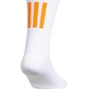 adidas Select Basketball Socks 1 Pair | Unisex, 1-Pack, Cushioned Impact Zones, 360-Ankle Protection, Blister-Reducing Build, Game & Practice Ready(White/Bright Orange/2/Crew)