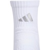 adidas Select Basketball Socks 1 Pair | Unisex, 1-Pack, Cushioned Impact Zones, 360-Ankle Protection, Blister-Reducing Build, Game & Practice Ready(White/Clear Onix Grey/2/Quarter)