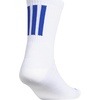 adidas Select Basketball Socks 1 Pair | Unisex, 1-Pack, Cushioned Impact Zones, 360-Ankle Protection, Blister-Reducing Build, Game & Practice Ready(White/Team Royal Blue/2/Crew)