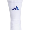 adidas Select Basketball Socks 1 Pair | Unisex, 1-Pack, Cushioned Impact Zones, 360-Ankle Protection, Blister-Reducing Build, Game & Practice Ready(White/Team Royal Blue/2/Crew)