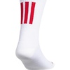 adidas Select Basketball Socks 1 Pair | Unisex, 1-Pack, Cushioned Impact Zones, 360-Ankle Protection, Blister-Reducing Build, Game & Practice Ready(White/Team Power Red 2/2/Crew)