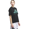 adidas Women’s Basketball Camouflage Logo T-Shirt(Black/Pure Teal)