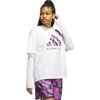 adidas Women’s Basketball Camouflage Logo T-Shirt(White/Silver Violet)