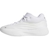 adidas Unisex-Adult Dame X Basketball Shoe(White/Zero Metallic/Silver Metallic)