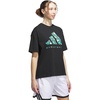 adidas Women’s Basketball Camouflage Logo T-Shirt(Black/Pure Teal)