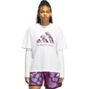 adidas Women’s Basketball Camouflage Logo T-Shirt(White/Silver Violet)